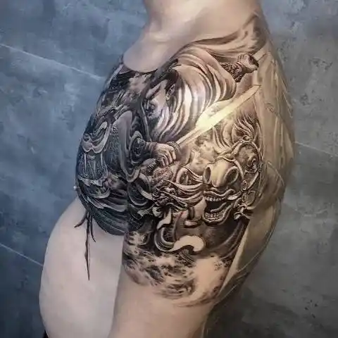 三英战吕布#种伟刺青##纹身[超话]##刺青[. 来自种伟tattoo - 微博