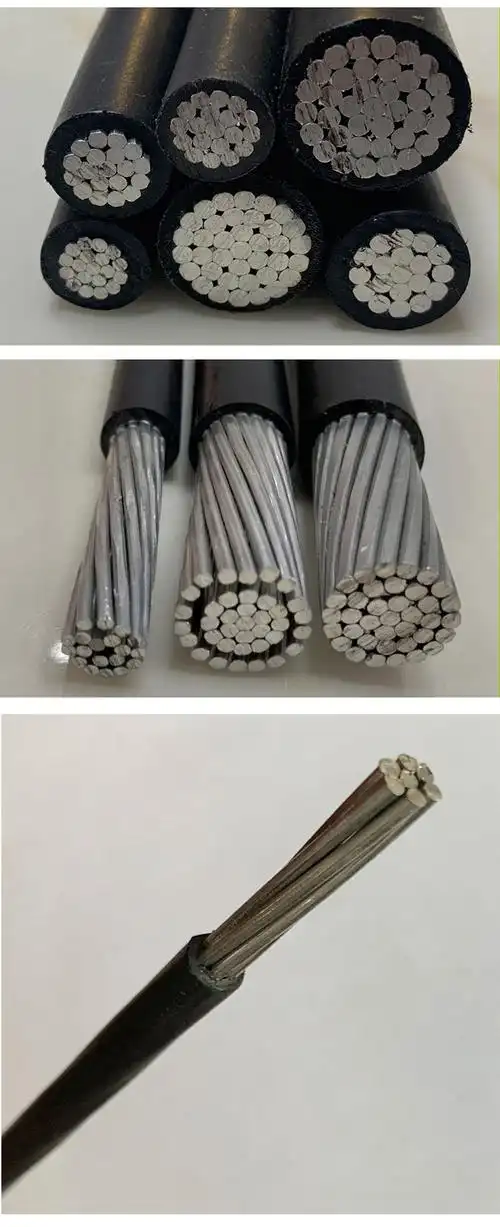 家用铝线电线电缆线10/16/25/35/50平方单芯户外晒铝芯架空绝缘 国标