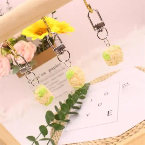 仿真食玩蔬菜花菜钥匙扣链汽车包包小挂件耳机u盘手机挂绳吊饰品