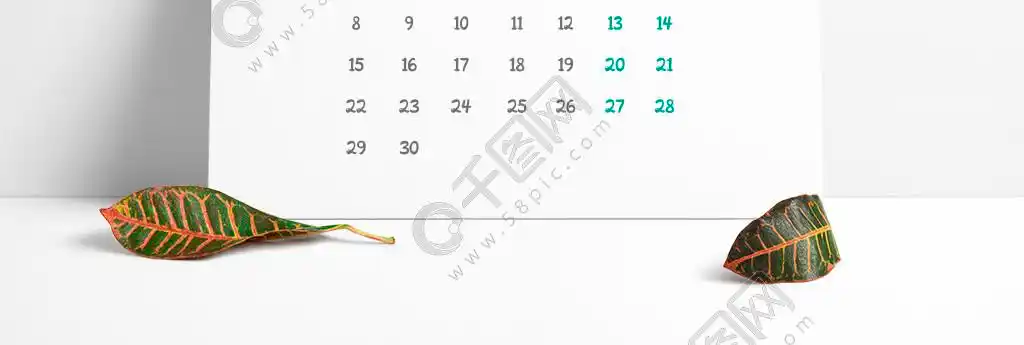 2021年十一月份日历绿色可爱