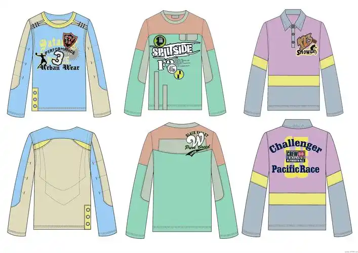 长袖t恤作品-长袖t恤款式图