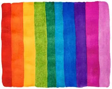 通用彩色彩虹手绘背景水彩条照片