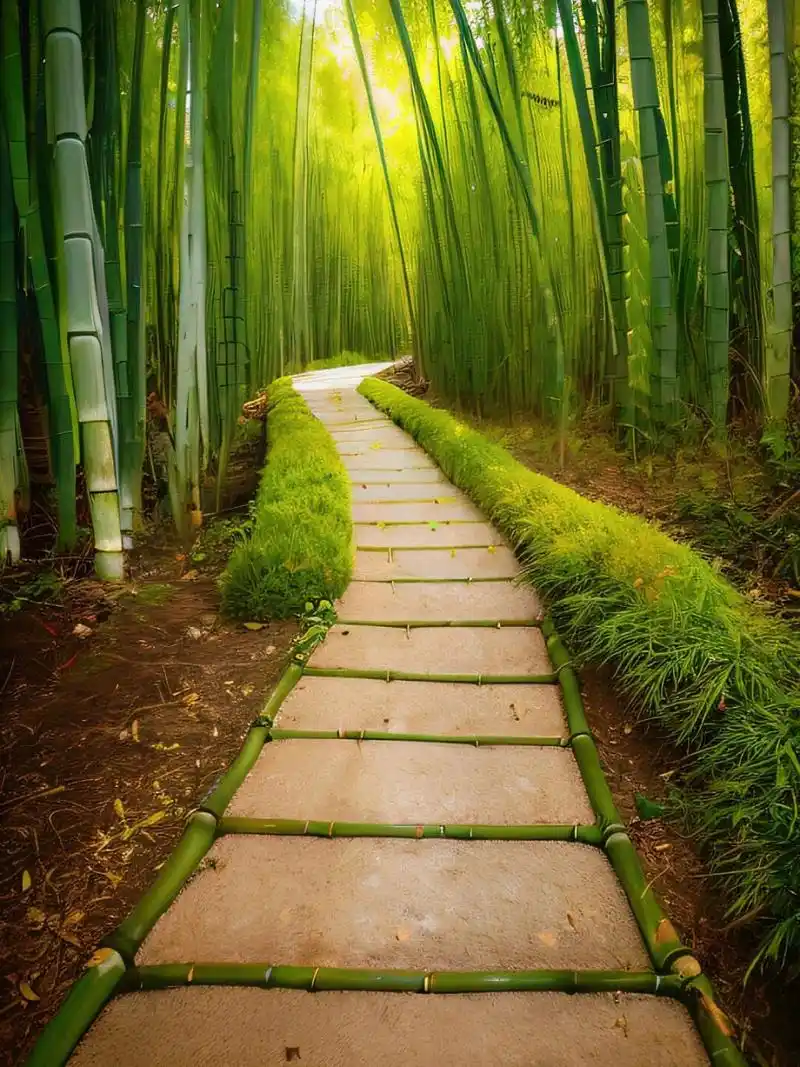 治愈竹林壁纸  映入眼帘的是一张清晨竹林的壁纸.