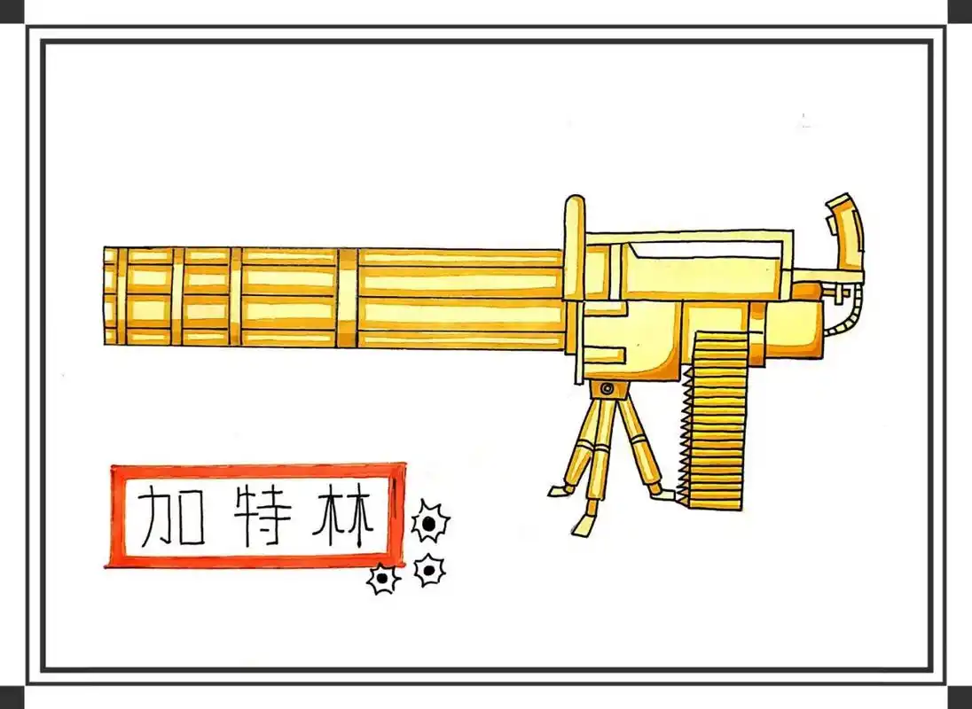 黄金加特林|画枪|加特林机枪 百科:加特林机枪(gatling gun)是一款