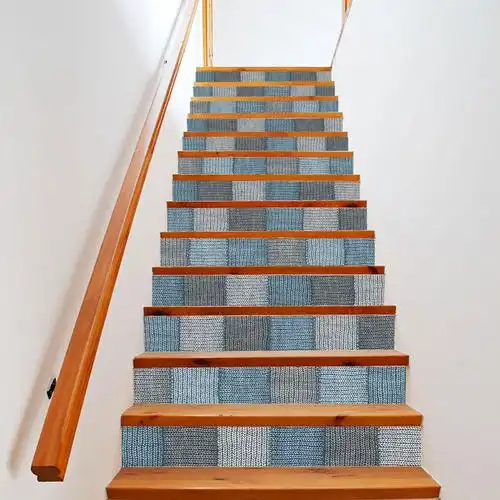 lt188 简约创意3d楼梯贴纸 温暖毛线毯翻新楼梯贴 自粘墙贴纸
