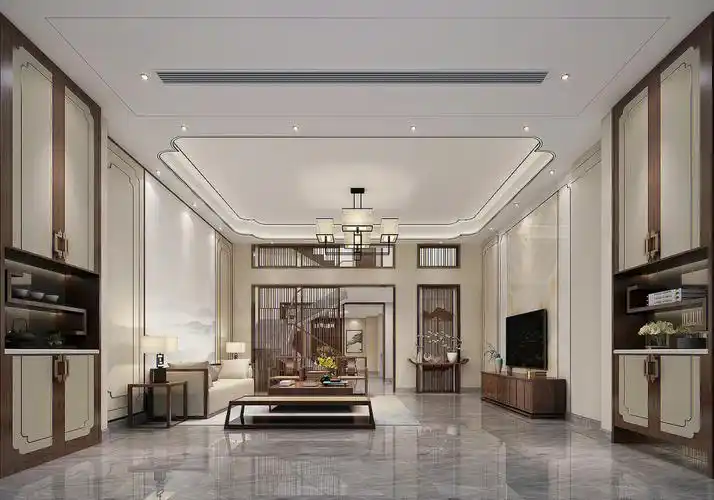 实景大宅简约素雅的新中式