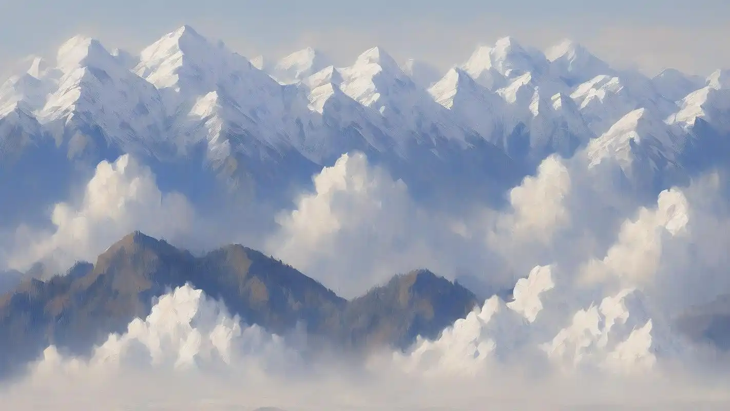 仙气十足的古风山脉背景图9015