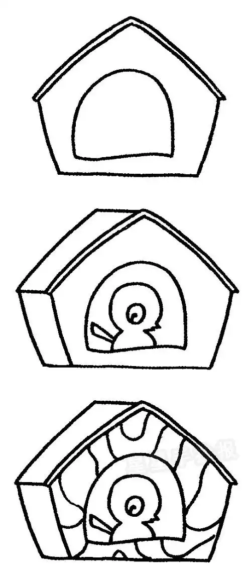 鸟窝图片简笔画 - 简单简笔画
