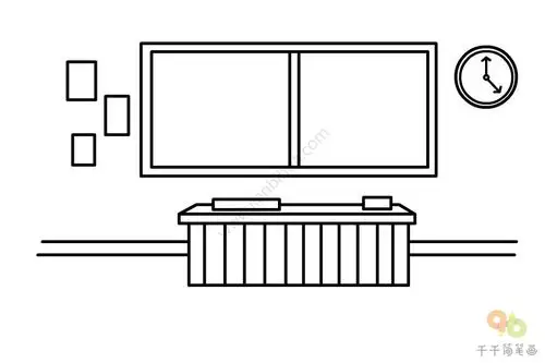 怎样画教室简笔画
