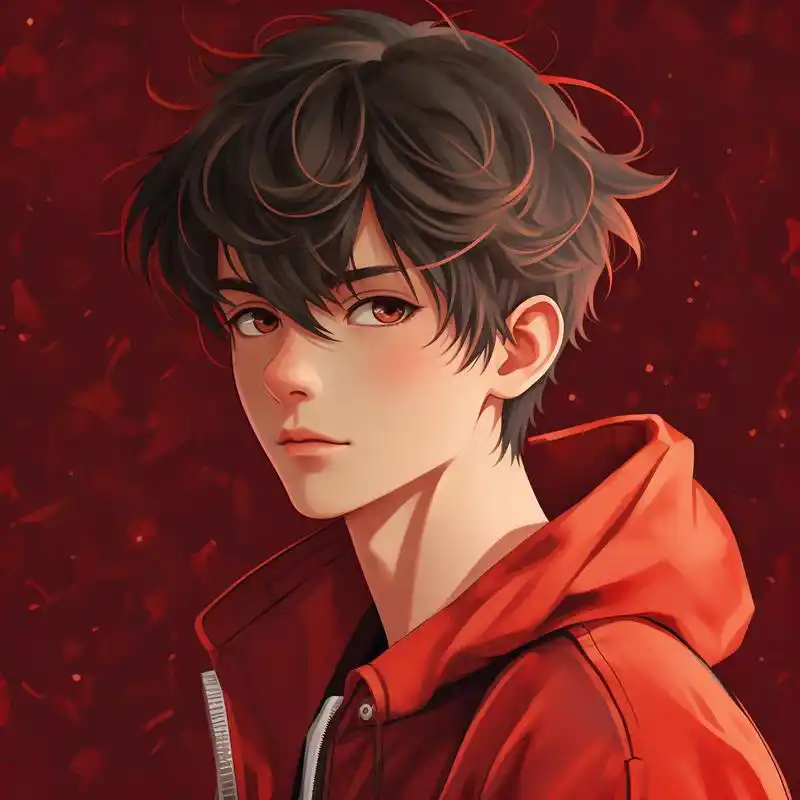 来看看这组红色背景的炫酷男生头像吧!