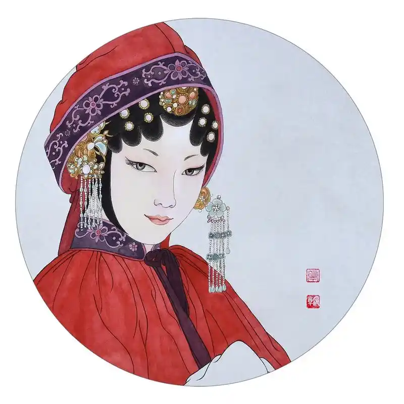 手绘国画工笔仕女图#古风手绘 #国风古韵 #人物画 #作品欣 - 抖音