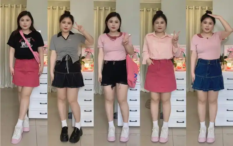 158cm130斤梨形粗腿女生|夏日短裙短裤穿搭~露腿也显瘦!