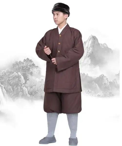 衣普西隆 僧衣僧服男冬季上衣加裤子套装加厚棉保暖僧服棉衣袄短褂 土