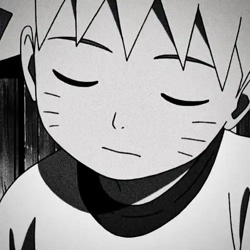 火影忍者 鸣人 黑白 头像