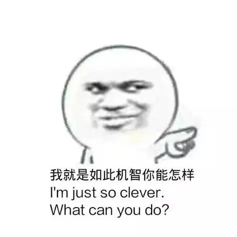 我就是如此机智你能怎样(im just so clever, what can you do_)
