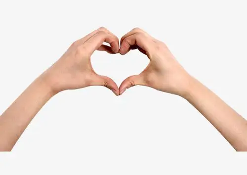 写实风格手型爱心装饰矢量图案