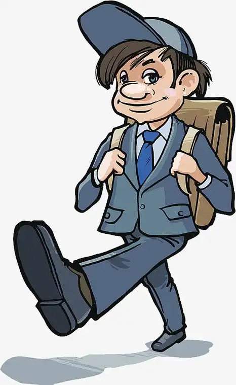 png卡通录像男人免抠图png商务人物帅气侧脸手绘png长发帅气男孩简图