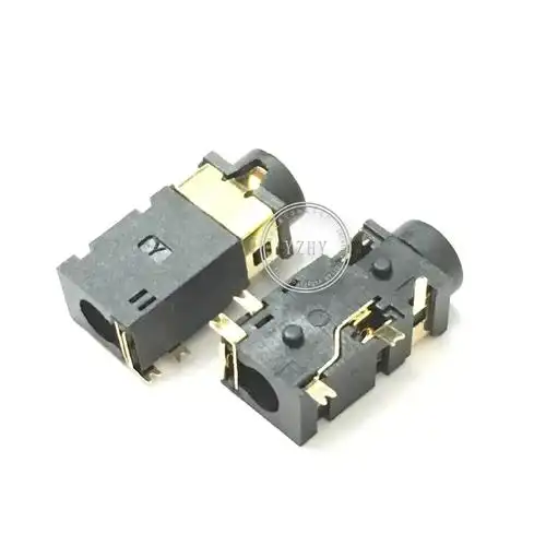 音频母座3.5mm耳机插座6针立体声双声道接口镀金pj-326前插后贴