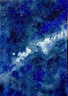 星空水彩简笔画教程