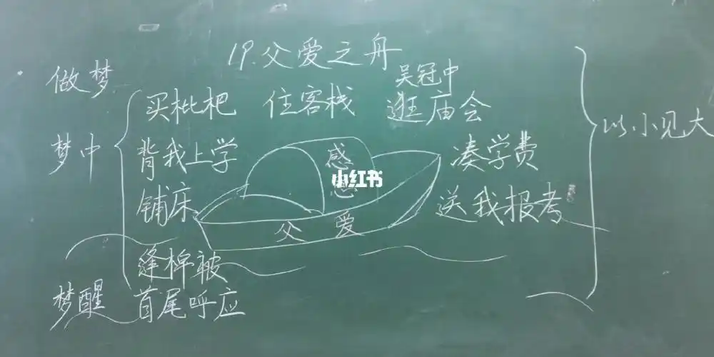 五上19父爱之舟板书设计