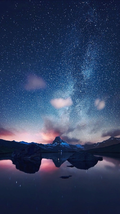 夜晚的星空风景摄影h5背景
