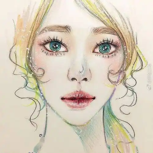 彩铅手绘大眼睛女孩67,67676767彩铅手绘人物清新少女_视频