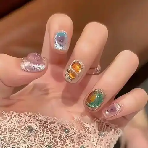 夏日可爱风短款美甲.35 676762 17