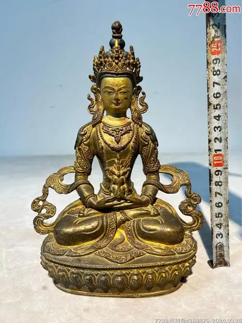 清代鎏金铜佛像-价格:3500元-se99655051-铜像/铜佛像-零售-7788粮票