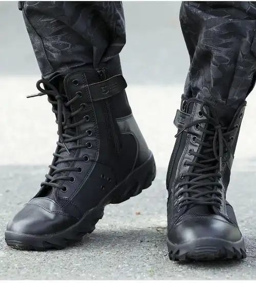 37高帮特种兵军靴男作战靴野战作训鞋沙漠靴特勤靴军迷用品登山鞋