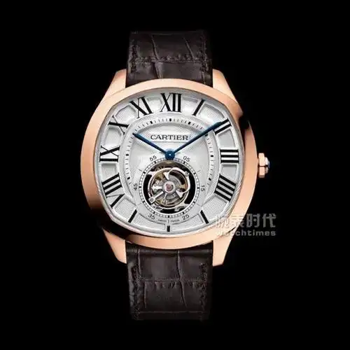 63万的卡地亚drivedecartier系列浮动式陀飞轮腕表