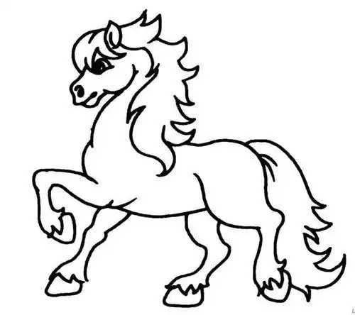 白龙马 儿童简笔画图片大全 白龙马 白龙马简笔画 - 白龙马
