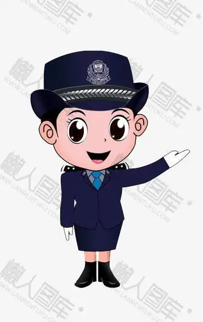 女交警可爱图片-卡通女交警可爱png免抠素材下载_懒人图库