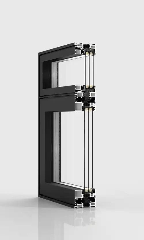 铝合金门窗横截面展示