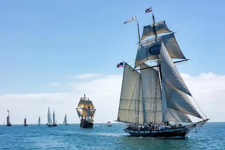 加利福尼亚州,海,游艇,加利福尼亚州,帆船,加州高船,湾圣地亚哥,帆