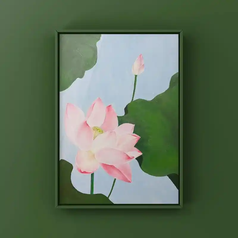 关于荷花:#每日一画 #想画就画 #绘画过程 #丙烯画 #装 - 抖音