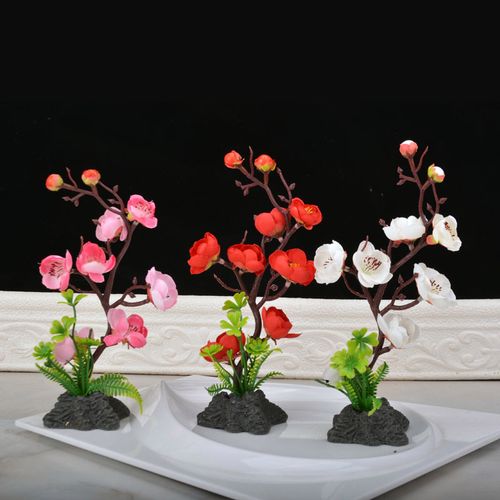 酒店摆盘装饰创意冷菜仿真花草意境拼盘刺身日式料理盘饰餐厅点缀