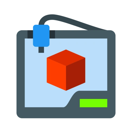 扁平风格的 3d打印机 图标