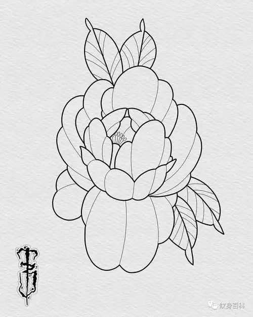 纹身手稿纯线条