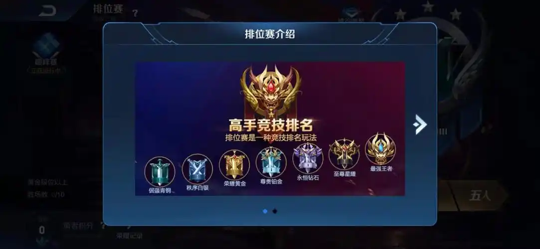 王者荣耀的段位排序简化图标