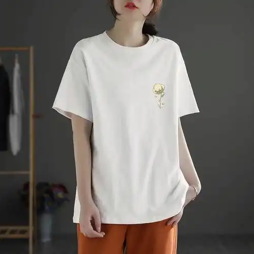 6123显瘦女内搭洋气女装直播夏装衣服体恤简约女士短袖t恤女夏 - 17网