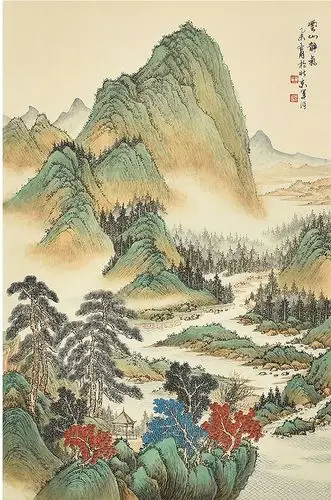 当代工笔山水名家王军河作品欣赏|纯艺术|绘画|水为邻 - 原创作品