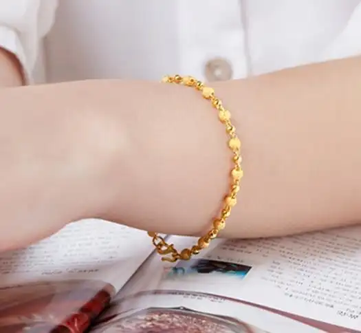 周大福足金黄金手链72g