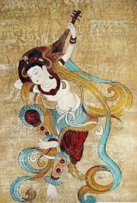 一提起敦煌壁画,人们首先想到"反弹琵琶".