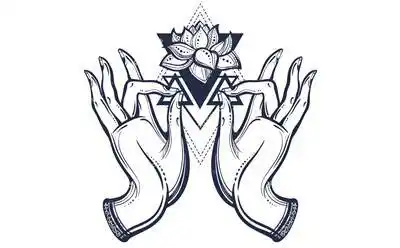 26张佛手莲花纹身手稿图片欣赏