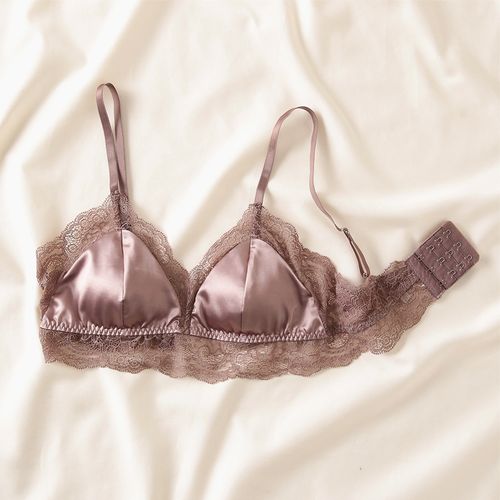 100桑蚕蚕丝真丝超薄钢圈文胸可拆胸垫小胸文胸