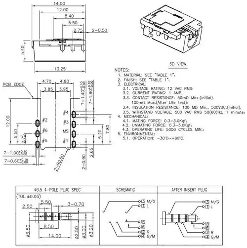 5耳机母座沉板/镀金3.5耳机插座无头/镀金3.5耳机插孔沉板