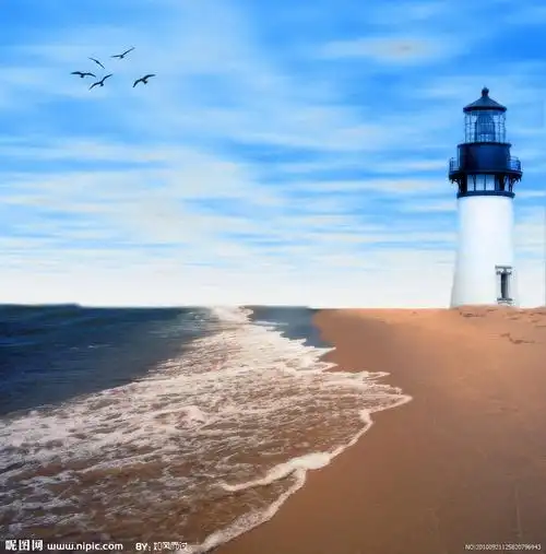 海上的塔是什么颜色的?