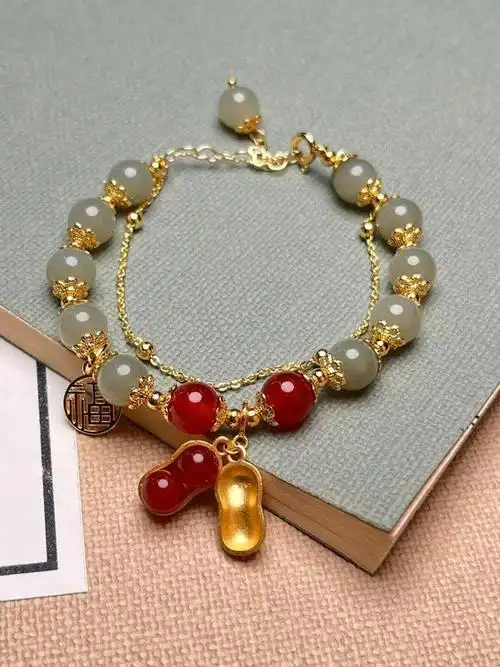 9到手24k镀金手链【好事花生手链】