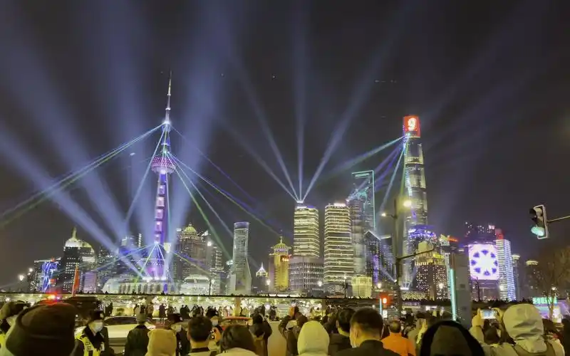 2021上海外滩新年元旦灯光秀4k