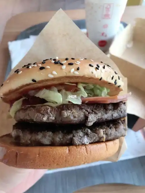 午饭吃麦当劳荷兰安格斯大师双层牛肉堡麦当劳